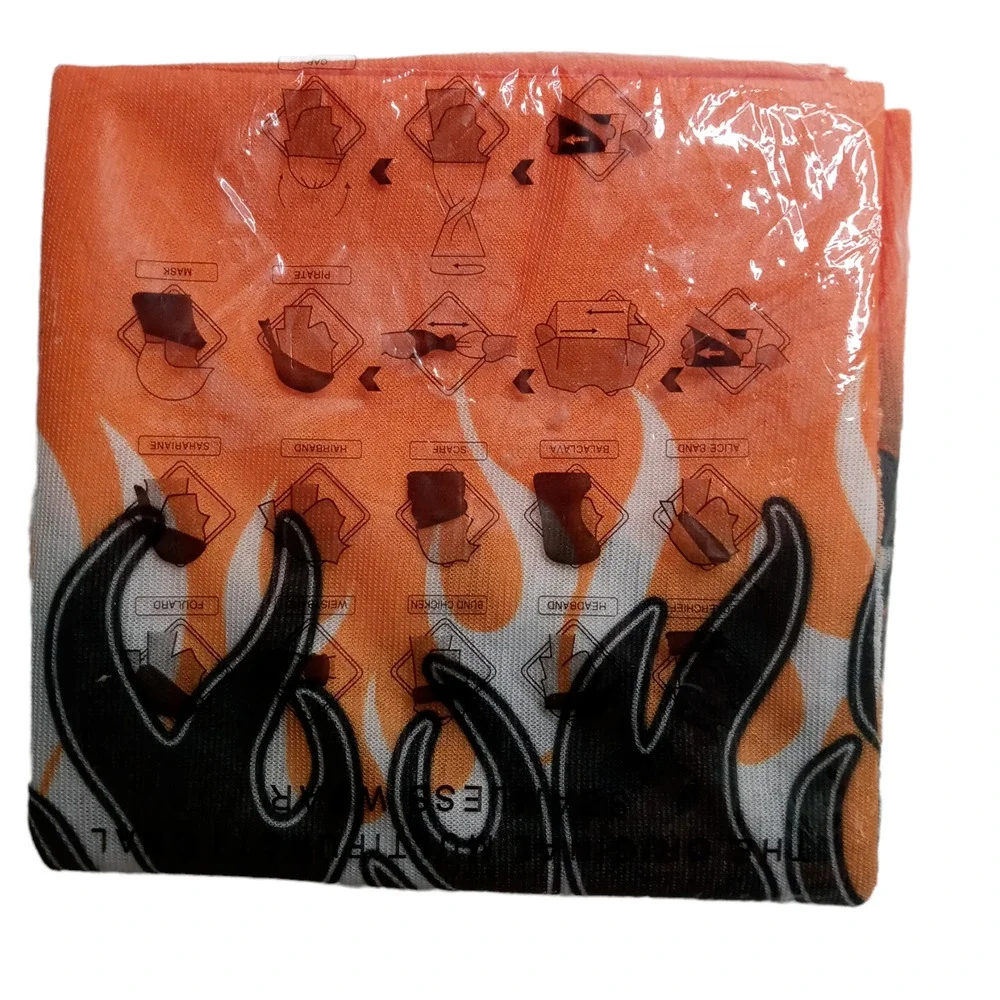 🎃🖤Halloween Flame 🔥Bandana Neck Gaiter Face Mask Head Wrap Do Rag